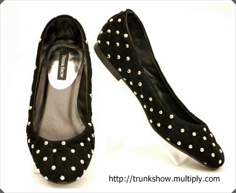 TrunkShow Black Studded Marian Flats